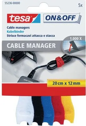 Organizues Tesa me Velcro (TES080), 5 copë - 1
