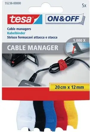 Organizues Tesa me Velcro (TES080), 5 copë