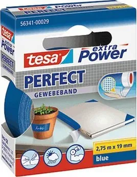 Shirit pëlhure Tesa Extra Power Perfect, 2.75 m, 19 mm, blu - 1