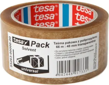 Shirit paketimi Tesa Solvent (55263-00000-00), 66m x 48mm, transparent