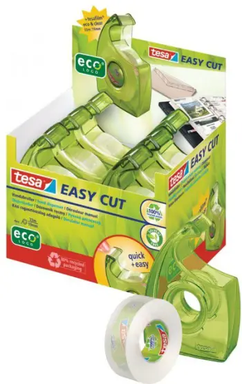 Shirit ngjitës Tesa® Eco & Clear Easy Cut, 33m x 19mm