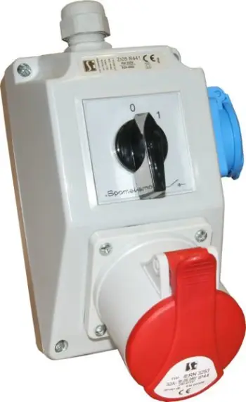 Set instalimi Spamel (ZI02R441), 32A, 5p, 0-1, i kuq