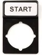 Etiketë drejtkëndëshe sinjalizuese Spamel, START, 29.4 x 44 mm, e zezë - 1