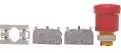 Buton sigurie Spamel 1NC 1NC, 10 A, 500 V, IP65, i kuq