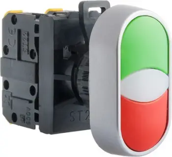 Butoni i kontrollit Spamel, 22 mm, i kuq / i gjelbër