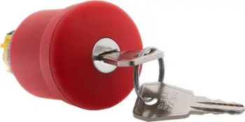 Buton sigurie me çelës Spamel, i kuq