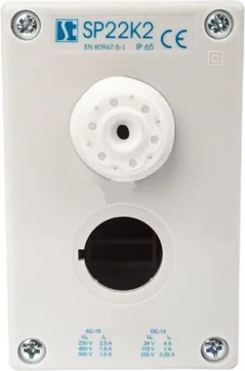 Kuti për buton kontrolli Spamel, 22 mm, IP65, e hirtë