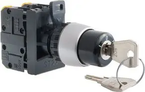 Ndërprerës me çelës Spamel, 22mm, i zi