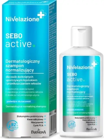 Shampo për flokë Farmona Nivelazione Sebo Active Normalizing, për skalp të yndyrshëm dhe të irrituar, 100 ml