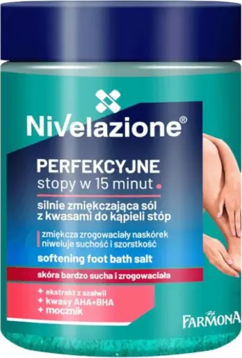 Kripë për banjë këmbësh për femra Farmona Nivelazione Silnie Softening Salt me acide, 350g