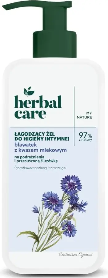 Xhel intim Herbal Care Cornflower, qetësues, 330ml