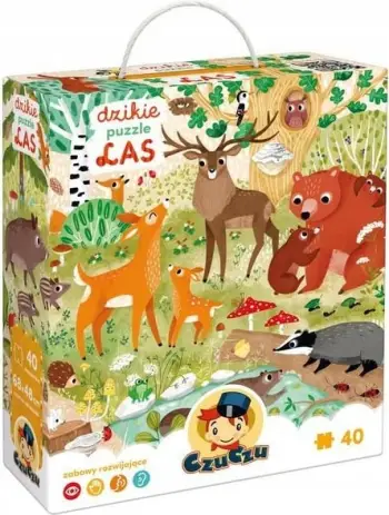 Puzzle Czuczu Wild Puzzle Forest, 40 pjesë, për fëmijë, shumëngjyrësh