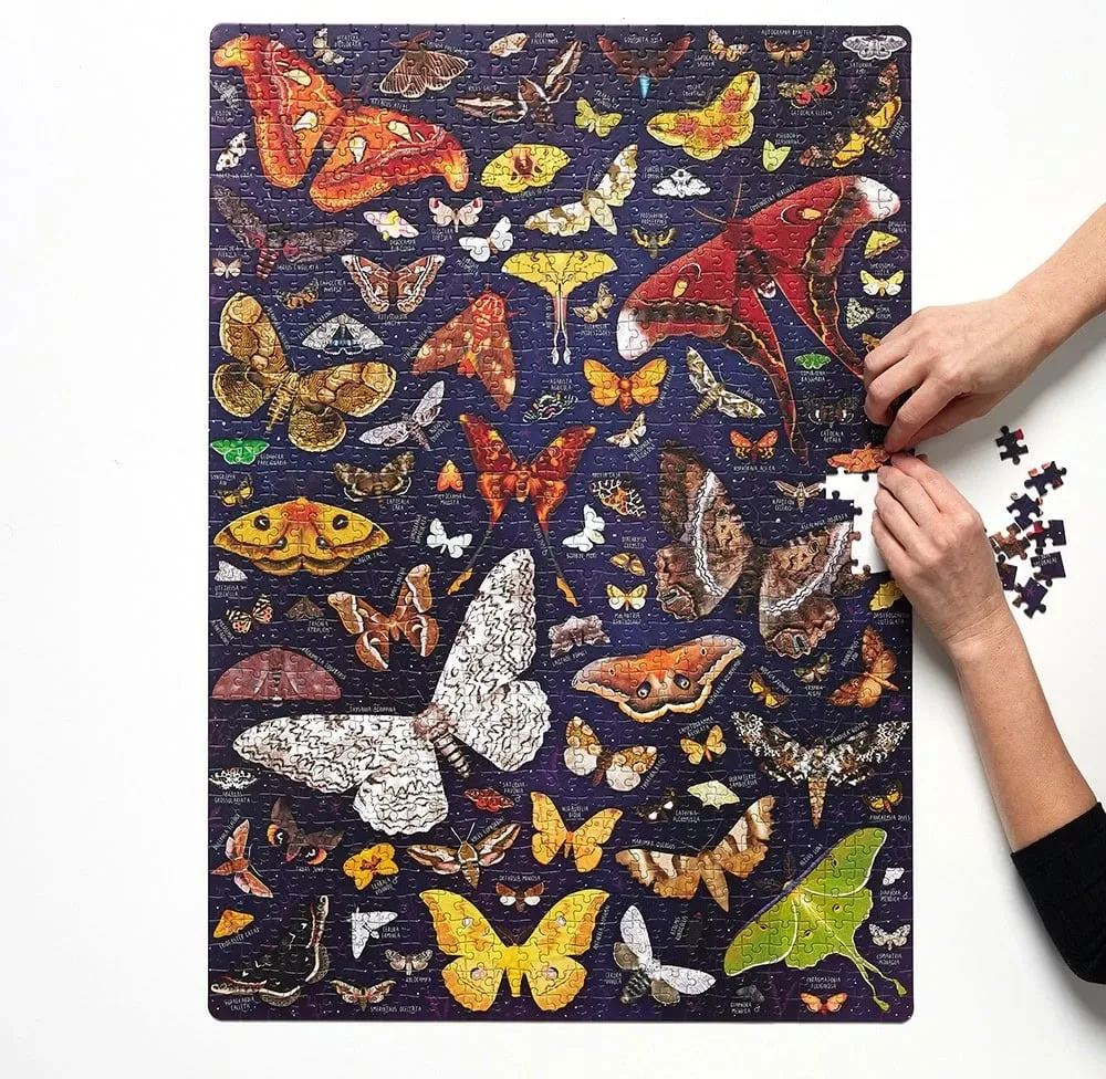 Puzzle Czuczu Puzzlove Moths, 1000 copa, 48 x 68 cm, shumengjyrësh - 3