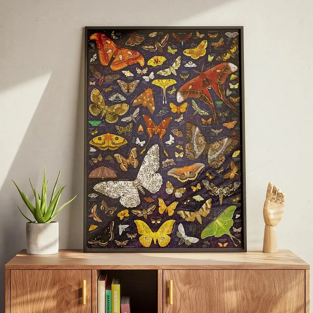 Puzzle Czuczu Puzzlove Moths, 1000 copa, 48 x 68 cm, shumengjyrësh - 6