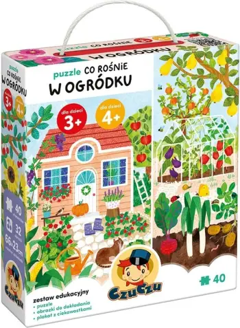 Puzzle për fëmijë Czuczu What Grows In The Garden, 40 pjesë, edukativ, shumëngjyrësh