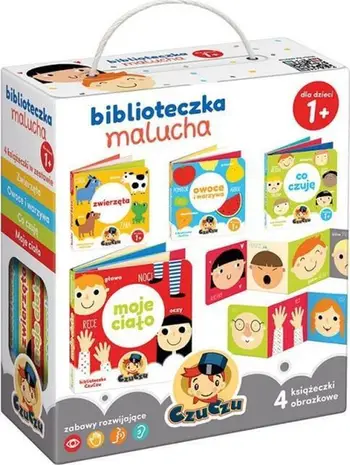 Set libra kartoni CZUCZU Little Ones Library, 4 copa, për fëmijë 12m+