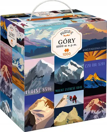 Puzzle Czuczu Puzzlove Mountains 8000 m, 1000 pjesë, 48 x 68 cm, shumëngjyrëshe