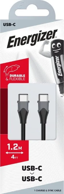 Kabëll USB Energizer USB C në USB C C611CGBK, 1.2 m, i zi - 2