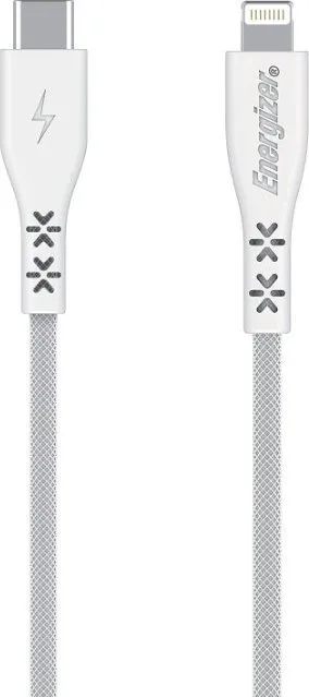 Kabllo karikimi Energizer C411LKWH, USB C në Lightning, 2 m, e bardhë - 1