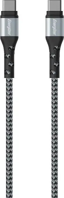 Kabllo USB Energizer USB C në USB C C521CKSL, 2 m, najlon, argjendtë