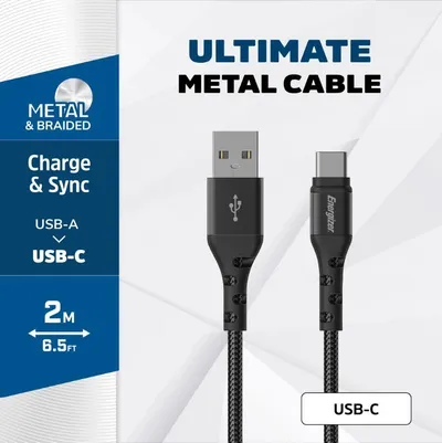Kabllo USB Energizer C520CKBK, USB A në USB C, 2 m, e zezë - 2