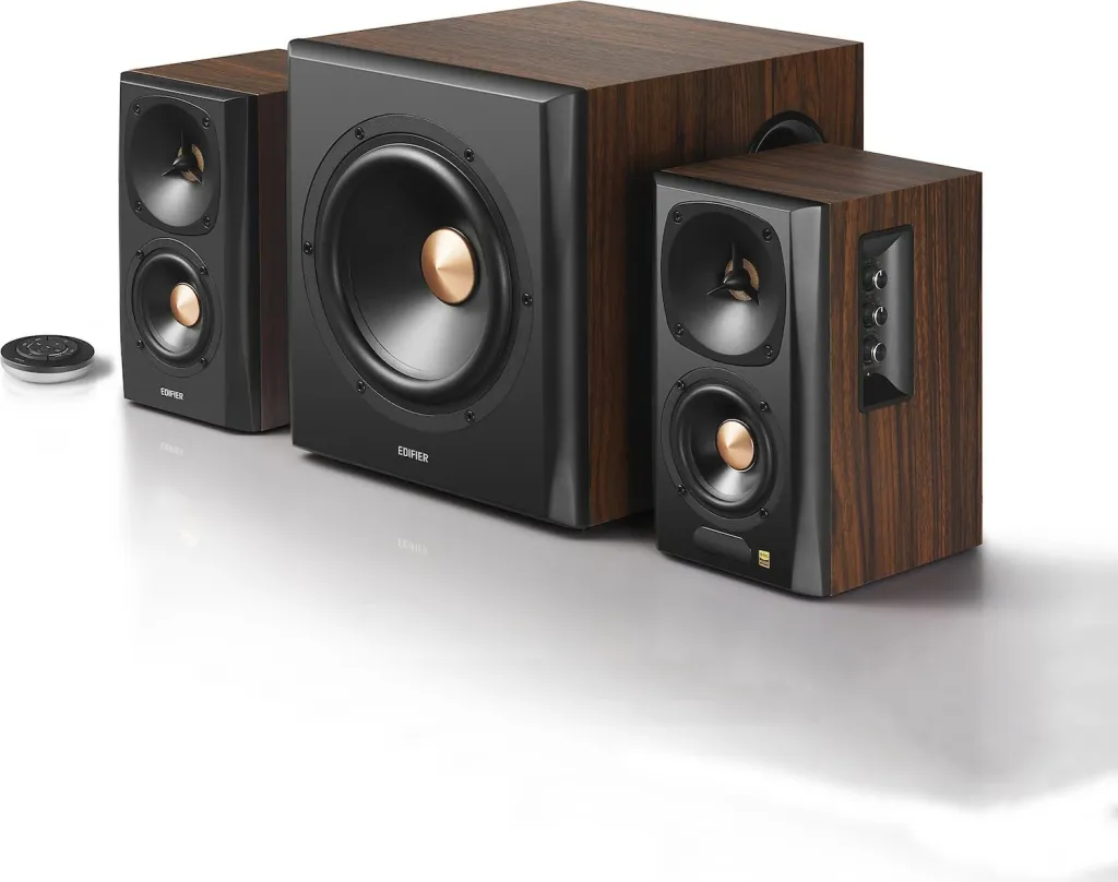 Sistem zërimi Edifier S360DB, 2.1 kanale, 150 W, PC, E zezë, Dru - 1