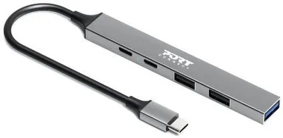 Hub USB C Port Designs 900163, 4 porta, 5 Gbps, argjendtë - 2