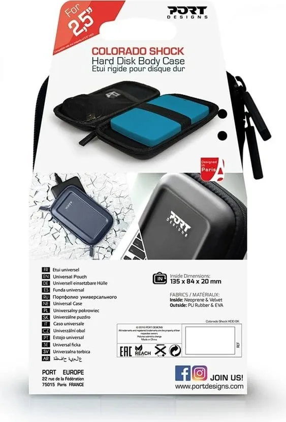 Kuti për disk SSD Port Designs, 2.5", e zezë - 4