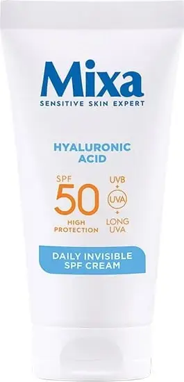 Krem fytyre Mixa Moisturizing Face Cream SPF50, me acid hialuronik, për lëkurë të thatë