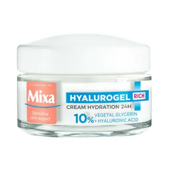 Krem për fytyrë për lëkurë Mixa (Hyalurogel Rich Cream), 50 ml