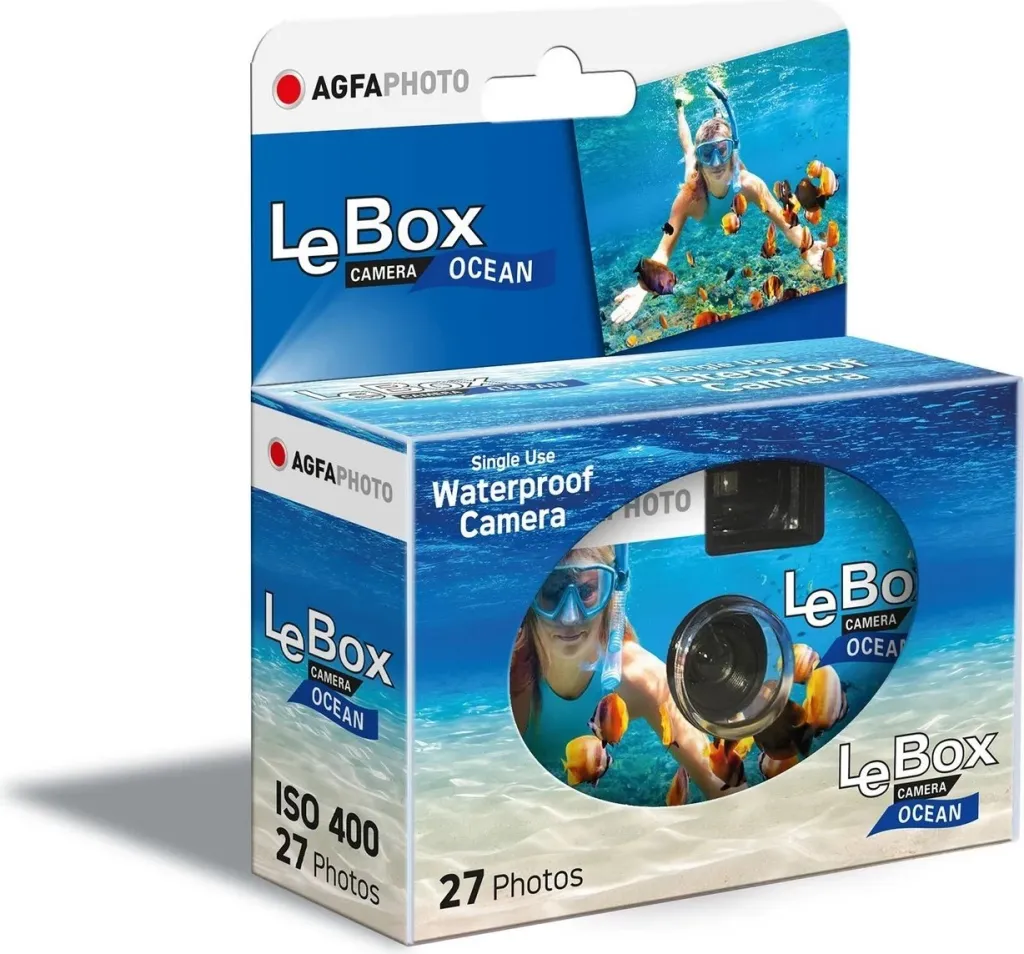 Kamera analoge AgfaPhoto LeBox 400 27, e papërdorshme, rezistente ndaj ujit - 1