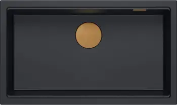 Lavaman kuzhine Quadron GraniteQ LOGAN 110, 76x44x23.5 cm, 1 tas, i zi me bakër