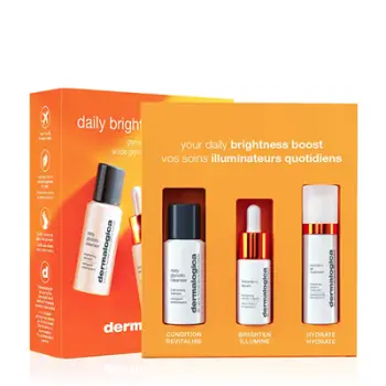 Set Dermalogica Daily Brightness Boosters Xhel pastrues 30 ml + Krem xhel 15 ml + Serum me vitaminë C 10 ml