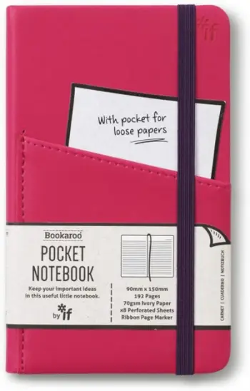 Bookaroo Pocket Notebook (a6) Journal Hot Pink