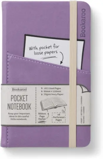 Bookaroo Pocket Notebook (a6) Journal Aubergine