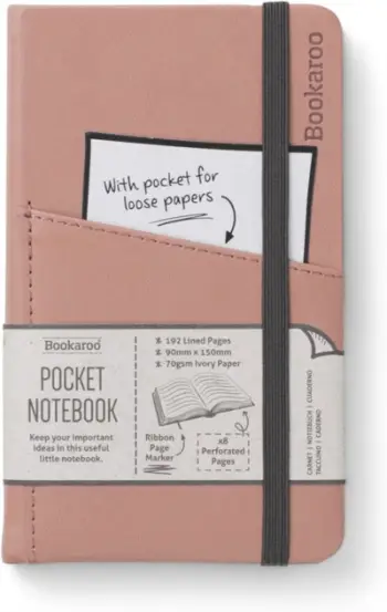 Bookaroo Pocket Notebook (a6) Journal Blush