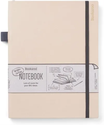 Bookaroo Bigger Things Notebook Journal Cream - If Cardboard Creations Ltd - 1