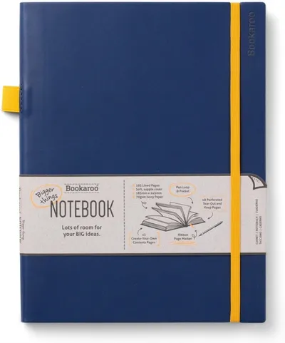 Bookaroo Bigger Things Notebook Journal Navy - If Cardboard Creations Ltd - 1