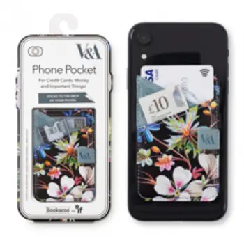 V&a Bookaroo Phone Pocket Kilburn Black Floral