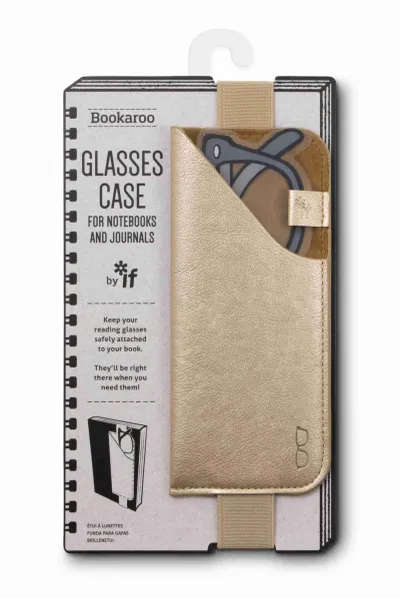 Bookaroo Glasses Case Gold - If Cardboard Creations Ltd - 1