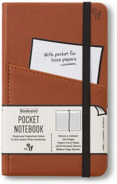 Bookaroo Pocket Notebook (a6) Journal Brown - 1