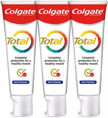 Set pasta dhëmbësh Colgate Total Whitening, 3 x 75 ml