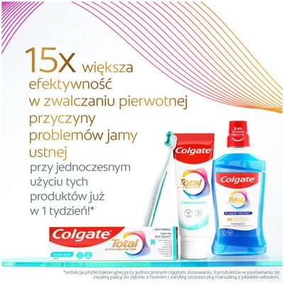 Pasta dhëmbësh Colgate Total Active Fresh Mint, 75 ml, freski mente - 5