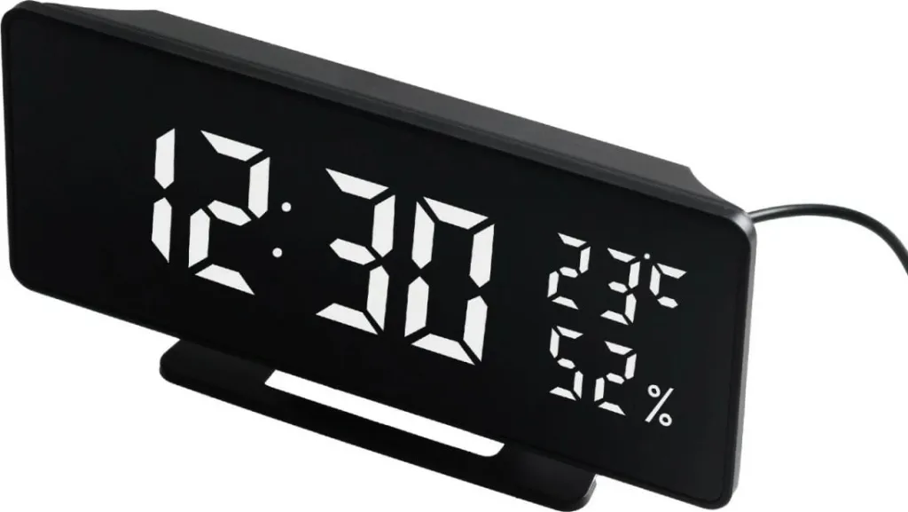 Orë alarmi Greenblue GB395, LED dixhitale, temperaturë dhe lagështi, e zezë - 2