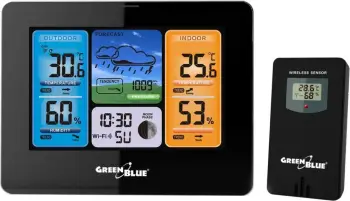 Stacion moti GreenBlue GB215, WiFi, sensor i jashtëm, i zi