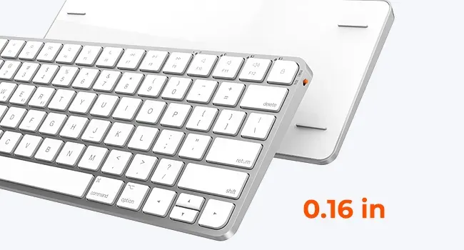 Tastierë Wireless Dual-Mode Meetion C210 (2.4GHz + Bluetooth) për Mac & Windows , White - 2