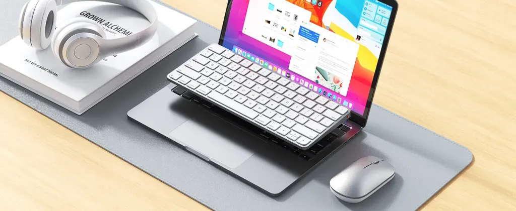 Tastierë Wireless Dual-Mode Meetion C210 (2.4GHz + Bluetooth) për Mac & Windows , White - 4