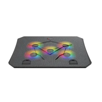 Mbajtës & Ftohës për Laptop Meetion CP3030 / 9 -15.6 inch laptops / USB / RGB / Cooling pad / e zezë