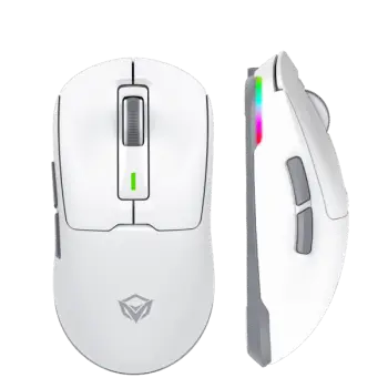 Maus Gaming Meetion Air GW24-01 Tri-Mode Lightweight / 62g / Butona 5 / 50-8000 DPI / USB / 2.4G+Bluetooth / e bardhë