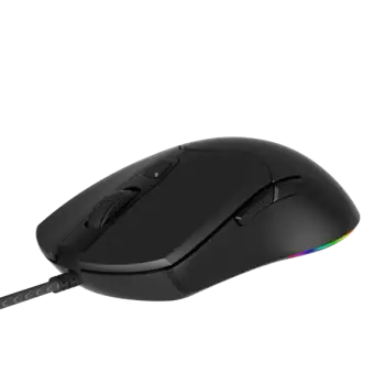 Maus Gaming Meetion GM21 2023 / USB / 12000dpi / Butona 6+1 / Max 7000 fps / RGB / e zezë